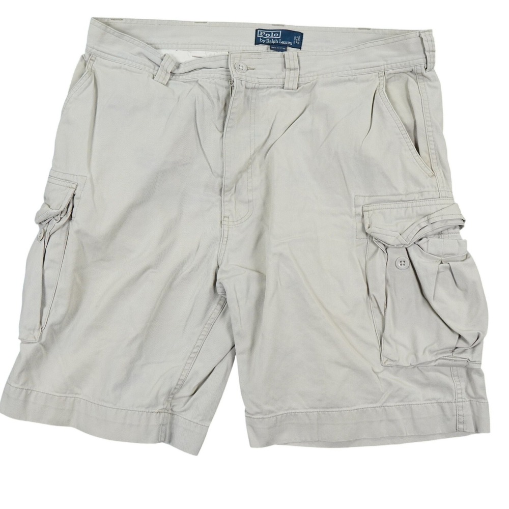 Polo Ralph Lauren Cargo Shorts Men 38 Tan Classic 67 Chino Logo Gorpcor Workwear